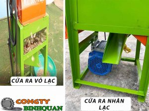 Cửa xả máy bóc vỏ lạc