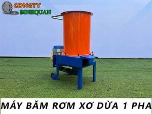 Giới thiệu máy băm rơm xơ dừa 1 pha